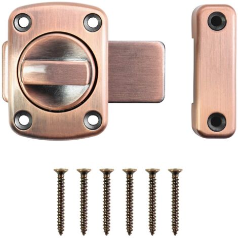 [JAMAIS UTILISÉ]INHHUB Loquet Rotatif de Porte Loquet Tournant Verrou de Porte Interieure, Loquet pour Porte Salle de Bains Chambre Toilette, Bronze Rouge-INHHUB