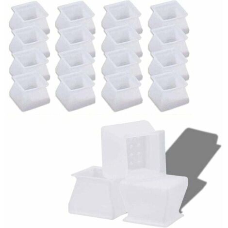 [JAMAIS UTILISÉ]Ensemble de 6 capuchons en silicone pour pieds de chaise RTGPT - Protecteurs de pieds carrés pour chaises et tables- Embouts de protection pour pieds de chaise et de table- Convient au (1/5)