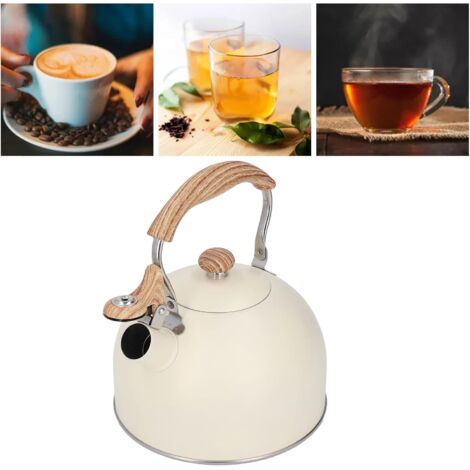 [JAMAIS UTILISÉ]Bouilloire Sifflante, 2.5L Bouilloire Sifflante Induction Gaz Bouilloire En Acier Inoxydable Bouilloire Théière Sifflante Bouilloire A Sifflet Pour Induction Cuisinières Gaz, Faciles À