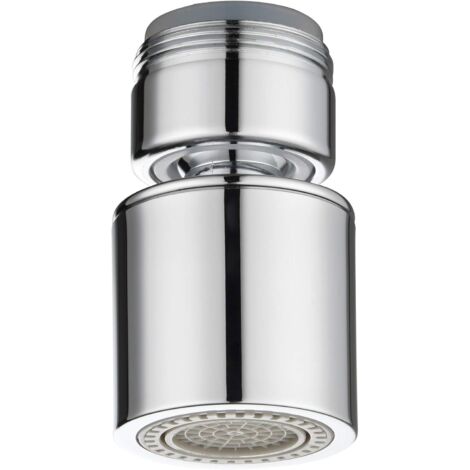 360°Pivotant Aérateur de Robinet Laiton 2 Modes Réglable Economiseur d'Eau pour Robinet, 24mm Filetage Mâle, AFA009 (1/5)