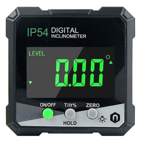[JAMAIS UTILISÉ]Détecteur d'angle numérique, rapporteur/jauge d'angle avec écran LCD, inclinomètre avec aimant, mesure d'angle numérique-INHHUB