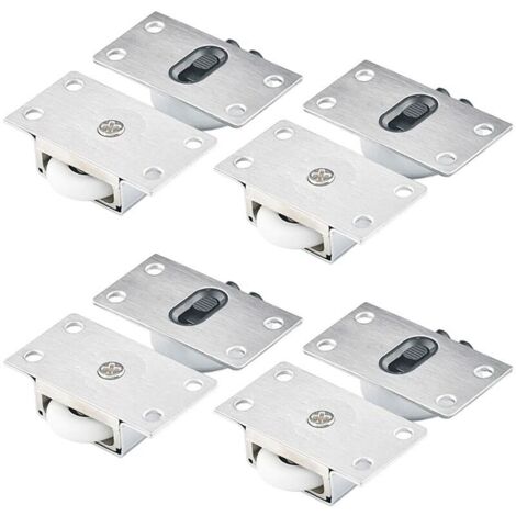 [JAMAIS UTILISÉ]INHHUB 4 Paires Roues à Rouleaux pour Armoire Roues à Rouleaux pour Porte Coulissante Roulettes Placard Coulissant Galet de Armoire Porte Galet de Roulement-INHHUB