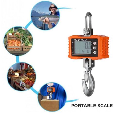 Balance De Grue électronique Portable, Balance à Bagages, Plage De Mesure Precise 200 Kg100 G Crochet En Acier Inoxydable Audacieux Cadre Rouge Cadre Rouge 80891737