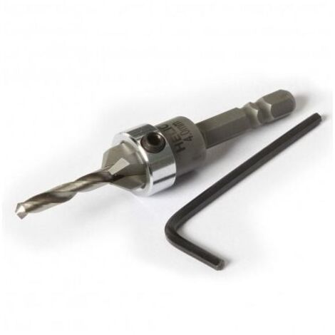 wolfcraft 4390000 - Fraisoir WS avec Butée de Profondeur - Queue 6 Pans