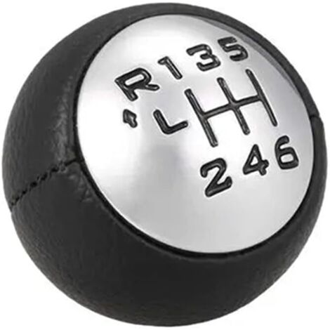 Pommeau de levier de vitesse 6 vitesses – Compatible Peugeot 307 308 3008 407 5008 807 et Citroën C3 C4 Picasso C8 – Matériau ABS durable (1/5)