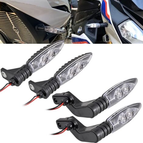 [JAMAIS UTILISÉ]Clignotants Led Pour Motos Avant Et Arrière Compatibles Avec B M W F650gs F700gs F800g F800r F800s F800st Hp2 Sport K1200r K1300r R1200gs R1200r, Ambre (Lentille Blanche)