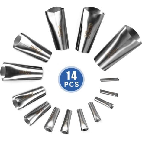 Calfeutrage Buse de Finition, 14pcs Applicateur de Mastic en Acier Inoxydable pour Fenêtres et Salles de Bain (1/4)