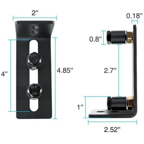 Wilktop 2PCS Ajustable Guide de Plancher Guide Porte Coulissante Mur