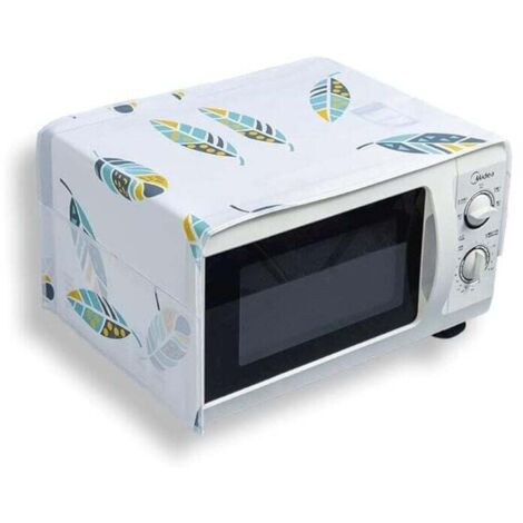 [JAMAIS UTILISÉ]Four à micro-ondes four multifonction Housse anti-poussière Housse anti-graisse avec protection de cuisine de poche (motif plume) 85cm×35cm(Cache-poussière uniquement) -INHHUB