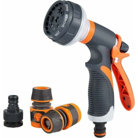 [JAMAIS UTILISÉ]Pistolet d'Arrosage Jardin, Pistolet Arrosoir avec Embout Tuyau d'Arrosage, pour Arroser Les Plantes, Nettoyer Les Animaux Domestiques, Nettoyer Les Fenêtres-INHHUB (1/5)