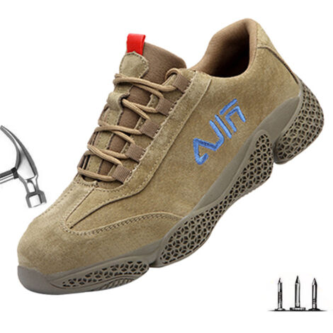 Chaussures d'assurance du travail isolées 6KV pour hommes, anti-écrasement, anti-perforation, respirantes, chaussures de travail, chaussures de soudeur 44 (1/5)