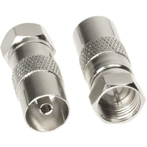 [JAMAIS UTILISÉ]INHHUB Adaptateur Antenne Prise F Male vers prise coaxiale femelle -INHHUB