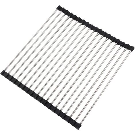 [JAMAIS UTILISÉ]Egoutoire Vaisselle Cuisine, Egouttoir Vaisselle Pliable, Egoutoire Vaisselle Cuisine INOX, Égouttoir à Vaisselle de Comptoir pour Évier, Tapis Egouttoir Vaisselle, 43 x 35 cm -INHHUB