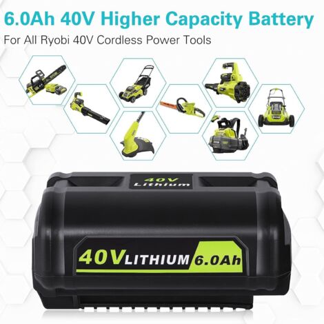 Batterie Ryobi 36V – 6,0Ah – Li-ion – Compatible OP4050, OP4015, BPL3650D, Etc.