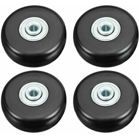 [JAMAIS UTILISÉ]INHHUB Roues de valise, Roues de réparation de valise résistantes 50mm caoutchouc silencieux Roues pivotantes universelles Roues de rechange de transport 4PCS pour valise/bagage/sac à  (1/5)