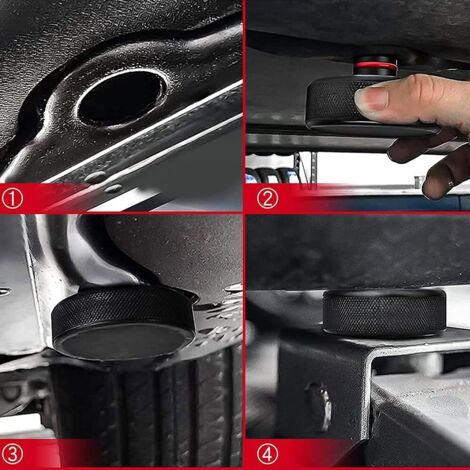 Knpwer 4 Coussins De Cric Pour Tesla Model S/X/3/Y – Avec Boîte De Rangement, Support Jusqu'à 3 Tonnes