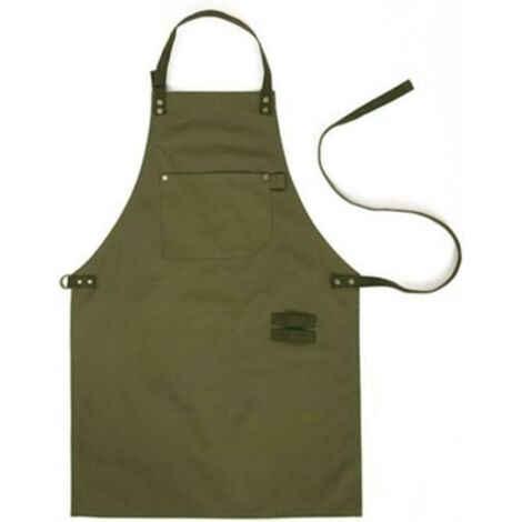 Tablier Atelier Soudeurs en Toile Vert, Tissu avec Rivet pour Jardin, Cuisine et Poterie (Hsw-053) (1/4)
