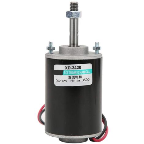 12V/24V 30W Mini Moteur à Courant Continu à Aimants Permanents Réversible CW/CCW Electrique Grande Vitesse Faible Bruit pour DIY, Equipements Médicals, Machine à Barbe à Papa(12V 3500tr/min) (1/5)