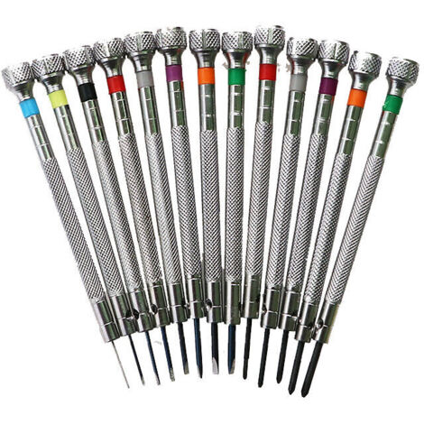 Tournevis Precision, différentes Tailles Montre Outil de Montre pour Les Horlogers, Réparation de Montres Fendue Driver Tournevis horloger réparation Outils,Irisfr(13pcs) FDC (1/4)