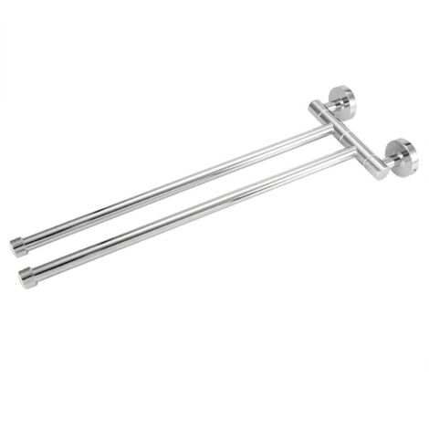 Porte-Serviettes avec Accessoires Base en Alliage de Zinc pour Salle de Bain Mural étagère Porte-Serviettes pivotante rotative(2 Bras) (1/5)