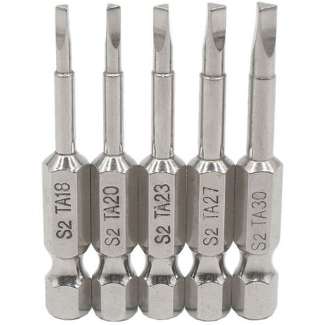 5 PCS Embouts de Tournevis Magnétiques Triangulaires S2, Tête de 1,8 à 3 mm, Tige Hexagonale 6,35 mm, Longueur 50 mm (1/5)