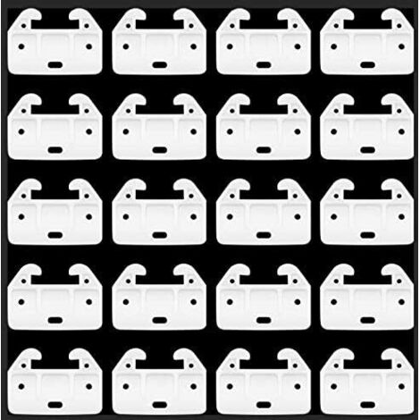 Guides de Tiroir en Plastique, Pièces de Rechange pour Meubles, Longueur 58x41 mm, Lot de 10, Blanc