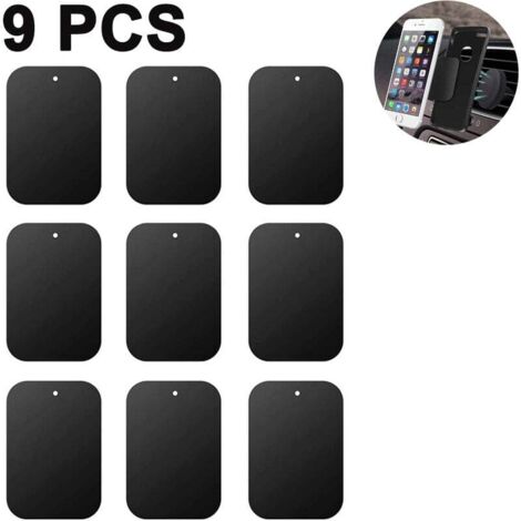 Plaque Magique En Métal Pour Aimant De Téléphone Portable Avec Remplacement Adhésif De 3M Pour Support De Téléphone Portable De Voiture Magnétique Cradle Cradle (1/5)