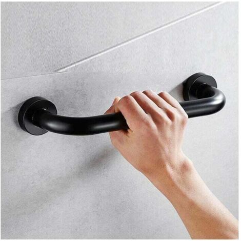 Poignée Barre d'appui Sécurité Baignoire WC Douche pour Enfants Femme Personne Agé, 30cm Noir (1/4)