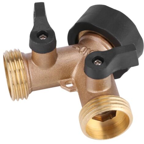 Connecteurs à y Avec Adaptateur Robinet Eau Laiton Connecteur Tube 2 Voies Y Forme 3/4 Pour Arrosage De Jardin (1/5)