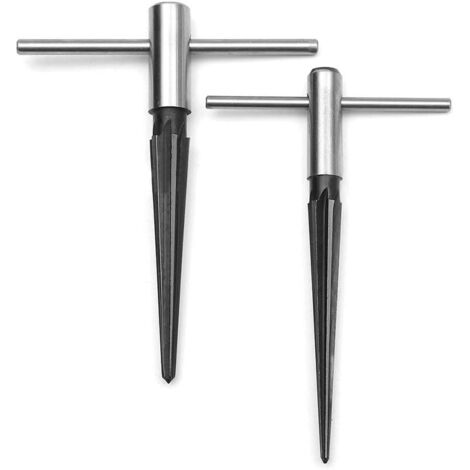 2Pcs Alésoirs conique, Fuseau en métal trou Alésoir pour 3-13mm & 5-16mm Diamètre trous (1/4)