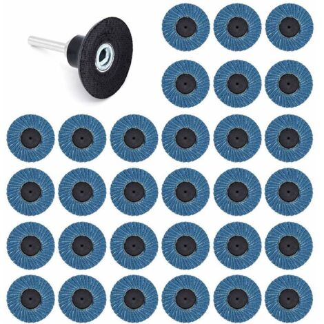 31 Pcs 2 Pouces 50mm Disques Abrasifs Disques à Lamelles 40 Grit 60 Grit 80 Grit (1/5)