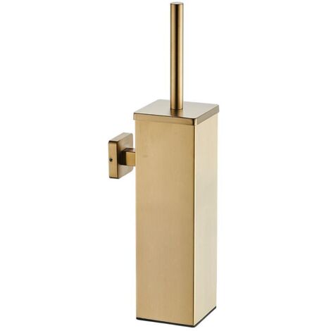 Porte-brosse de toilette en acier inoxydable 304 mural doré (or) (1/5)