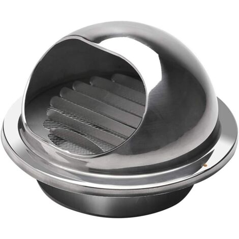 Aérateur rond avec grille en acier inoxydable (200mm) (1/4)