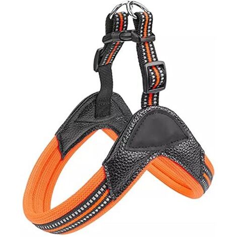 Harnais rembourré ultra doux et respirant avec 2 boutons réglables, réfléchissant 3M, facile à contrôler, pour petits chiens (taille : S, poitrine réglable : 50 cm - 54 cm)-INHHUB