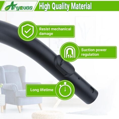 Télescopique Acier Inox Tube Aspirateur Télescopique + Poignée Compatible Miele S8, S6, S5, S4, S2, S1, C1-C3 - Remplacement Universel Ricambi Aspirapolvere Miele