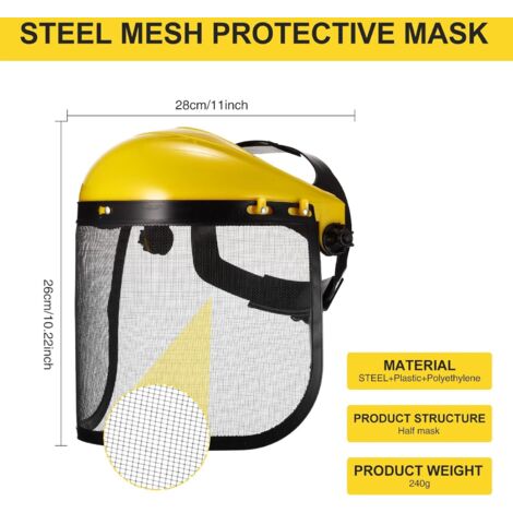 Visière Anti-UV Pour Casque De Sécurité – Protège-Nuque Réglable Respirant – Protection Solaire Complète Visage & Cou – Jardinage, Chantier, Pêche