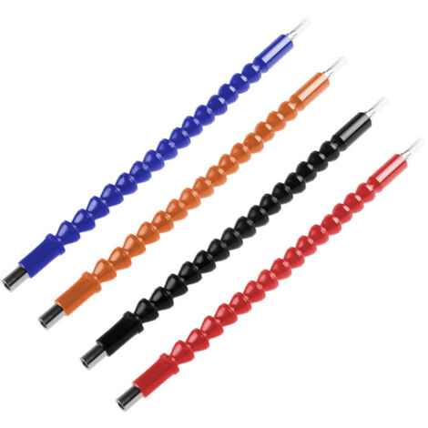 Extension Universelle de Tournevis Hexagonal 1/4", Arbre Flexible pour Perceuses Électriques, 4 Couleurs (1/4)