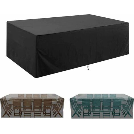 Housse Salon de Jardin, 210D Tissu Oxford Housse de Protection Housse de Meuble Exterieur, Bache Salon de Jardin Imperméable Résistance Au Vent Anti-UV Housse Table de Jardin (21313274cm) (1/5)