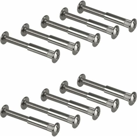 [JAMAIS UTILISÉ]INHHUB Vis de connexion,vis de raccordement vis à six pans creux avec filetage vis d'assemblage Professionnel douille en acier nickelé Meubles Vis pour connecter des meubles,M6 x 25 mm
