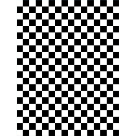Tapis Personnalité Créative Tapis en Damier Salon Chambre Simple Tapis Quadrillé Noir Et Blanc Coussin De Canapé Carré Frais Tapis Décoratifs pour La Maison (Noir) (1/5)