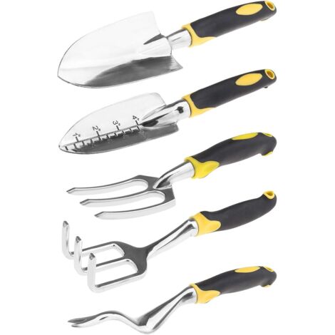 5pcs Ensemble d'outils de Jardin, Plantation à la Main Intérieure et Extérieure pour Jardinier Débutant (Alliage d'Aluminium) (1/4)