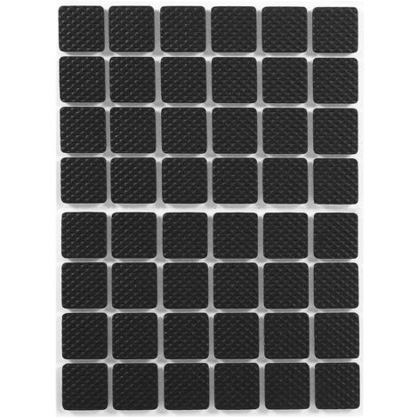 48pcs Pieds en Caoutchouc Antidérapants, Patins Auto-Adhésifs pour Meubles, Protection pour Planchers Durs 4.54.5cm (1/4)