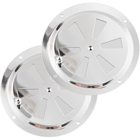 Rosette d'aération ronde en acier inoxydable de 125 mm, pièces de bateau de grille d'aération ronde pour fumeur Boot Camper House (1/5)