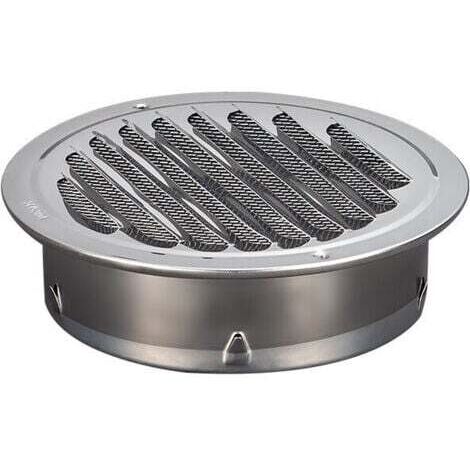 Grille de ventilation ronde en acier inoxydable Grille de ventilation en métal de 100 mm Grille INHHUB (1/4)