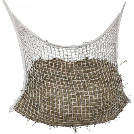 Filet à foin en nylon tressé pour une journée entière, alimentation lente, chevaux, moutons - Taille : 120 x 90 cm