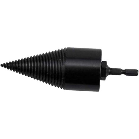 Fendeuse de Bûches 42mm, Perceuse Robuste avec Cône Conducteur pour Fendage de Bois, Idéale pour Bûches (1/5)