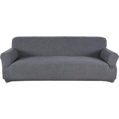 Housse de Canapé Extensible en Spandex, Antidérapante, 3 Places, Protecteur de Meubles pour Animaux, Gris/Comète (1/4)