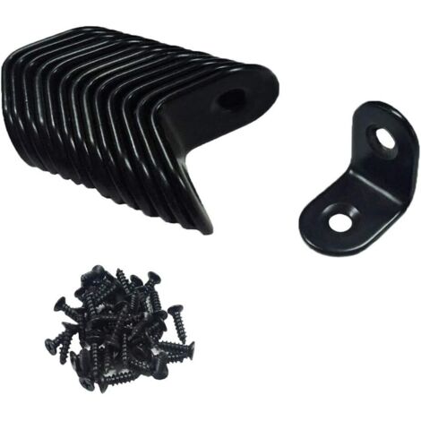 20 Pcs Équerres de Coin en Acier, Support à 90 Degrés, 2020mm, Livrées avec Vis, Noir