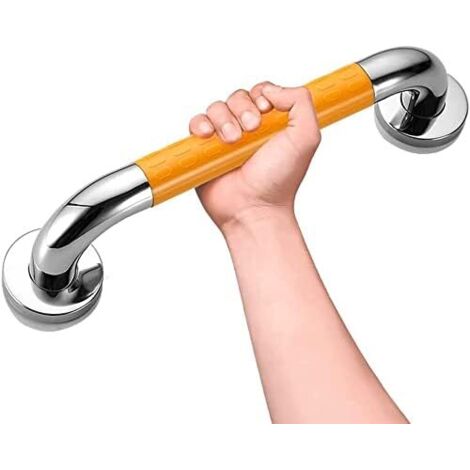 Barre d'appui WC 30 cm, barre d'appui de douche, avec poignée antidérapante, poignée de baignoire antidérapante, pour, salle de bain, cuisine, escalier, personnes âgées, handicapé (40 cm, jaune) (1/4)