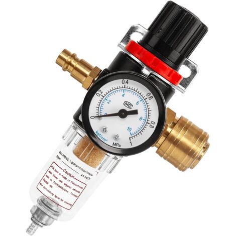 Régulateurs d'air 1/4, 1/4, régulateurs de filtres à air comprimé, séparateurs d'humidité, régulateurs de pression d'air, huile et eau, compresseurs et lubrificateurs d'outils pneumatiques (1/5)